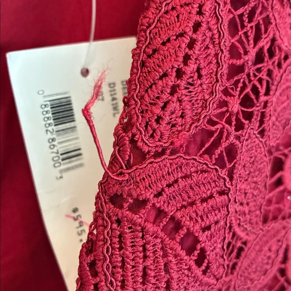 NICHOLAS red lace midi dress - Picture 11 of 12